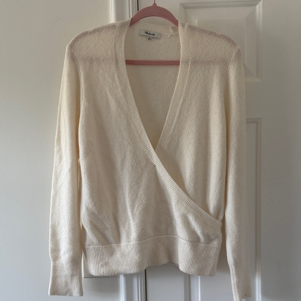Madewel ivory V-Neck Sweater